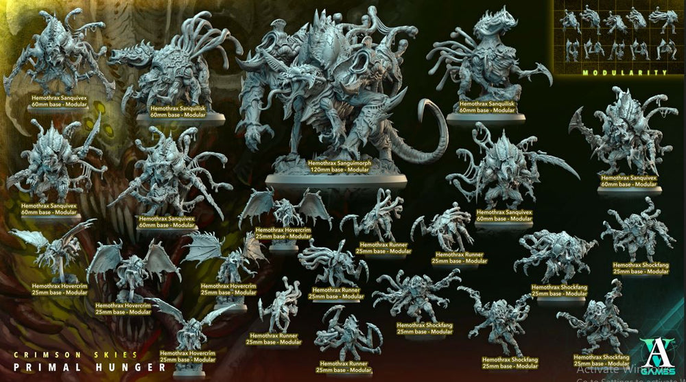 3D Printed Archvillain Games Crimson Skies Primal Hunger - Hemothrax Hovercrim 28mm 32mm D&D (Online Only)