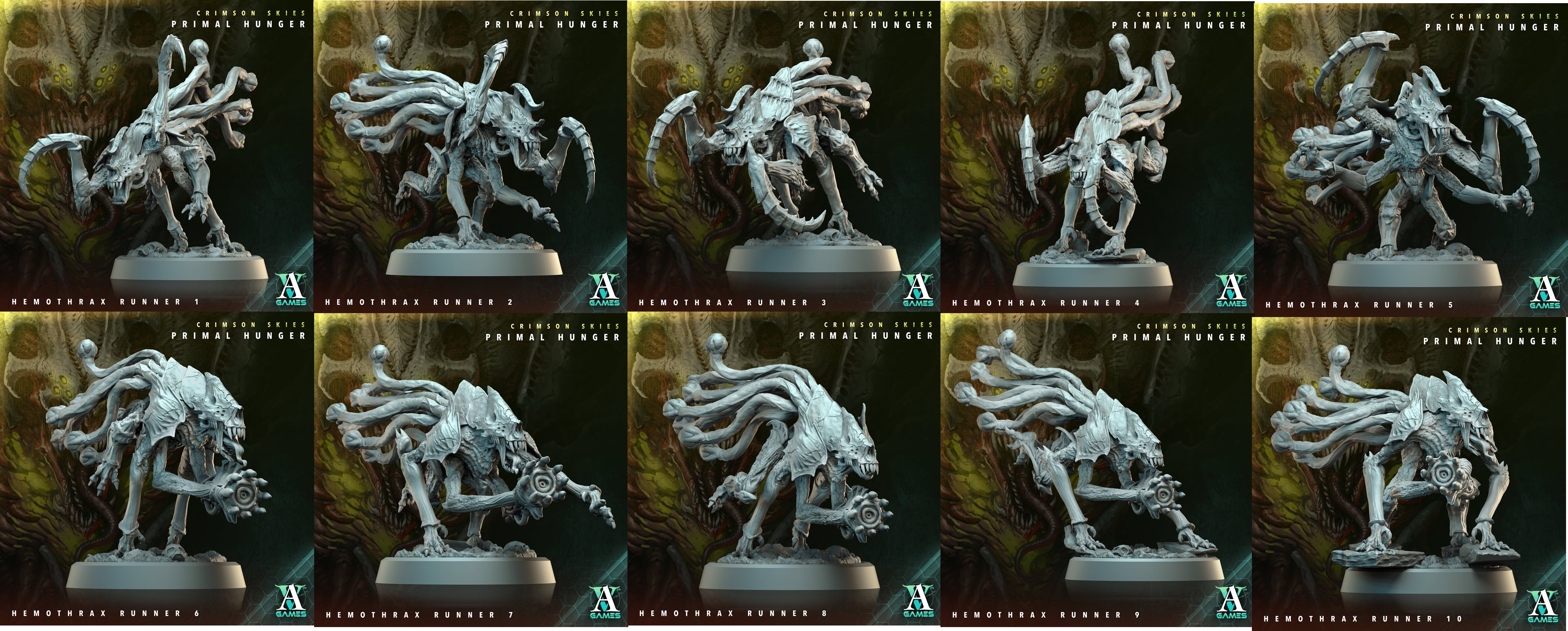 3D Printed Archvillain Games Crimson Skies Primal Hunger - Hemothrax Runner 28mm 32mm D&D (Online Only)