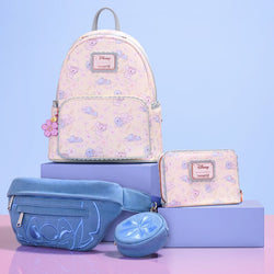 Loungefly Disney Stitch & Angel Cherry Blossom All-Over Print Mini Backpack (Online Order Only)