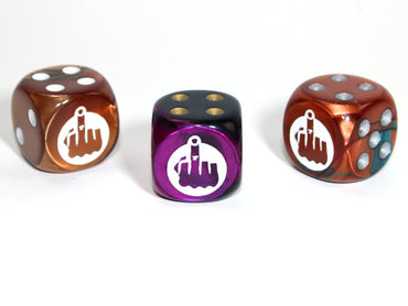 Middle Finger d6 Pipped Dice | Customized d6 Dice in Various Colors (sold per piece) (Online Only)
