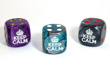 Keep Calm d6 | Custom Engraved Pipped Dice [sold per die] (Online Only)