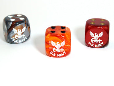 Navy d6 Pipped Dice 16mm | Navy Themed Dice of Random Color (sold per piece) (Online Only)
