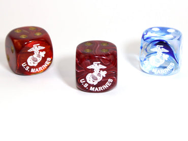 Marines d6 Pipped Dice 16mm | Custom Military Dice (sold per piece) (Online Only)