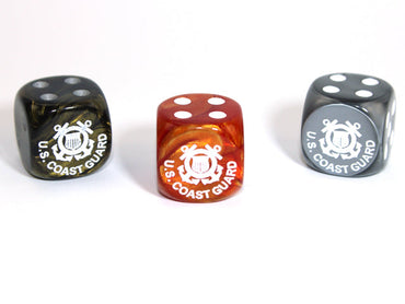 Coast Guard d6 Pipped Dice 16mm | Coast Guard Themed Dice of Random Color (sold per piece) (Online Only)
