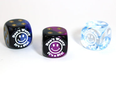 Don't Worry d6 Pipped Dice 16mm | Happy '6' Dice of Random Color (sold per piece) (Online Only)