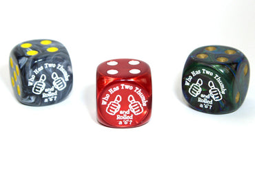 Two Thumbs d6 (Custom engraved) (Dice colors are filled at random) Pipped Dice 16mm (Online Only)
