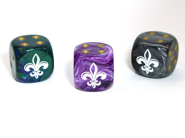 Fleur d6  (Dice colors are filled at random) Pipped Dice 16mm | Sold per piece (Online Only)