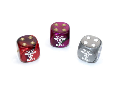 Meh Goat d6 Pipped Dice 16mm | Custom D6 Dice with Goats (sold per die) (Online Only)