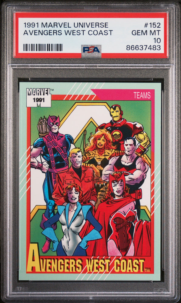 1991 MARVEL UNIVERSE AVENGERS WEST COAST  #152 - PSA 10 (Online Order Only)