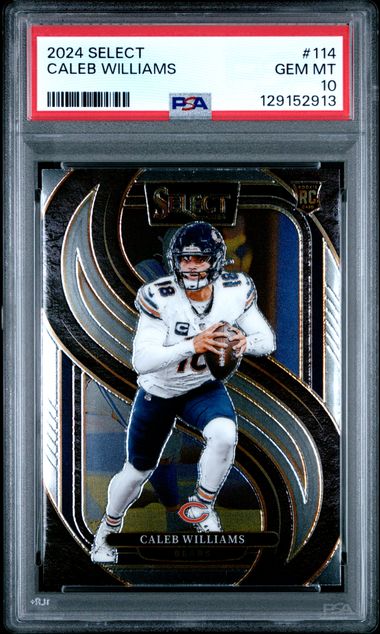 Graded 2024 Panini Select Caleb Williams #114 Rookie RC Football Card PSA 10 Gem Mint (ONLINE ORDER ONLY)