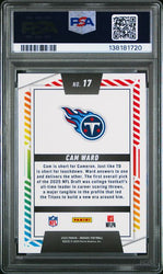 Graded 2025 Panini Mosaic Cam Ward #17 Men of Mastery Rookie RC Football Card PSA 10 Gem Mint (ONLINE ORDER ONLY)