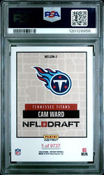 Graded 2025 Panini Instant Cam Ward #NFLDN1 NFL Draft Night Rookie RC Football Card PSA 9 Mint (ONLINE ORDER ONLY)