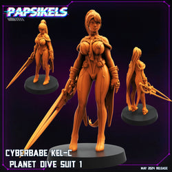 3D Printed Papsikels Cyberbabe Kel C Planet Set May 2024 Cyberpunk 28mm 32mm (Online Only)