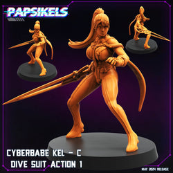 3D Printed Papsikels Cyberbabe Kel C Planet Set May 2024 Cyberpunk 28mm 32mm (Online Only)