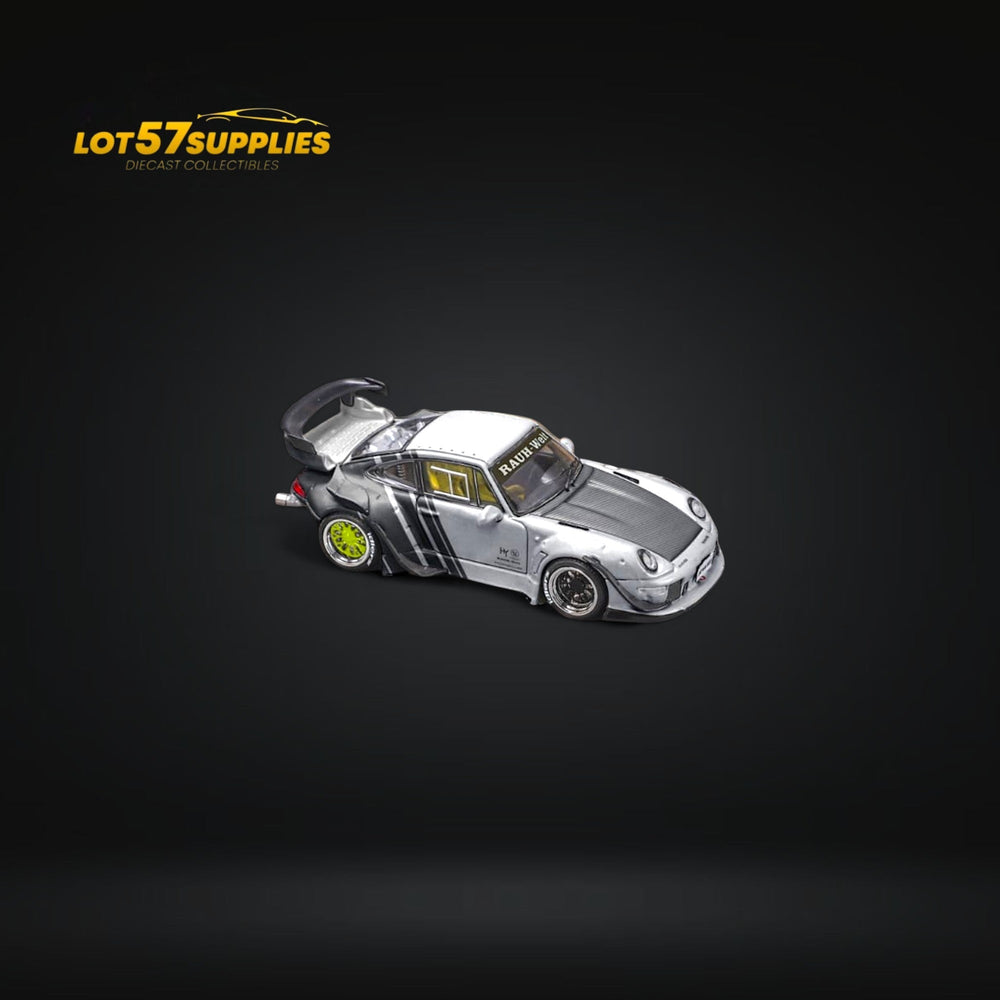 Star Model Porsche RWB 993 GT Wing Cyberpunk Silver Livery Ordinary 1:64 (ONLINE ORDER ONLY)