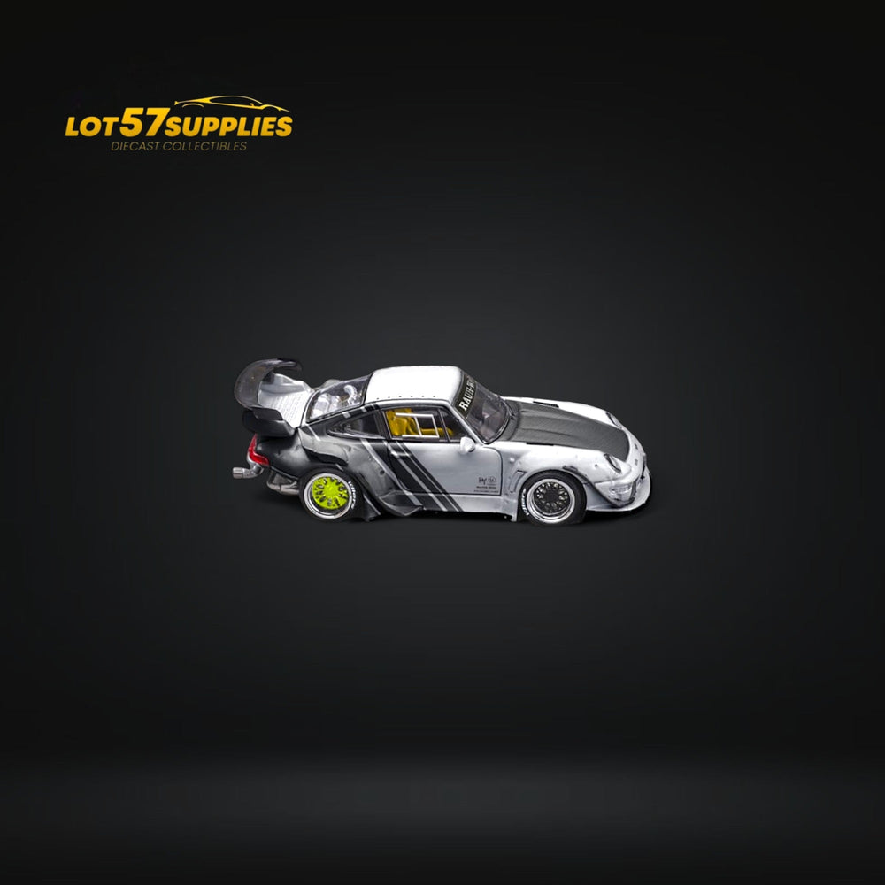 Star Model Porsche RWB 993 GT Wing Cyberpunk Silver Livery Ordinary 1:64 (ONLINE ORDER ONLY)