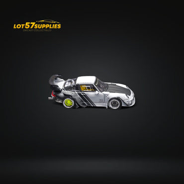 Star Model Porsche RWB 993 GT Wing Cyberpunk Silver Livery Ordinary 1:64 (ONLINE ORDER ONLY)