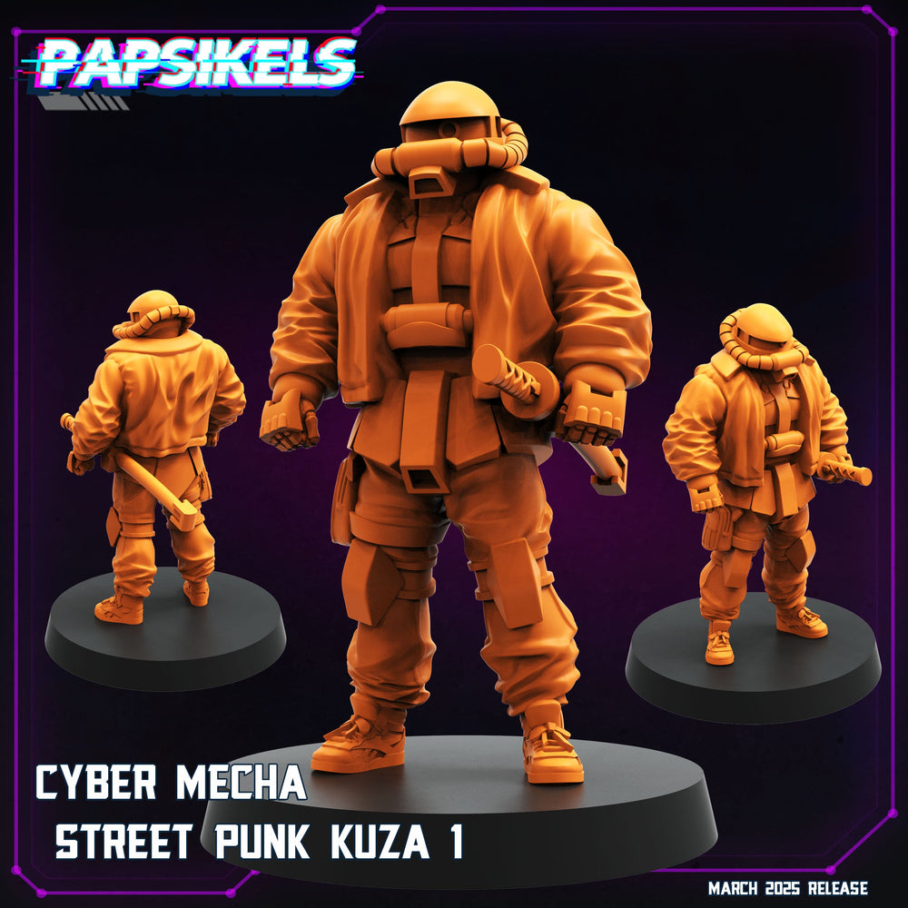 3D Printed Papsikels Cyber Mecha Street Punk Kuza MARCH 2025 CYBERPUNK 28mm 32mm (Online Only)