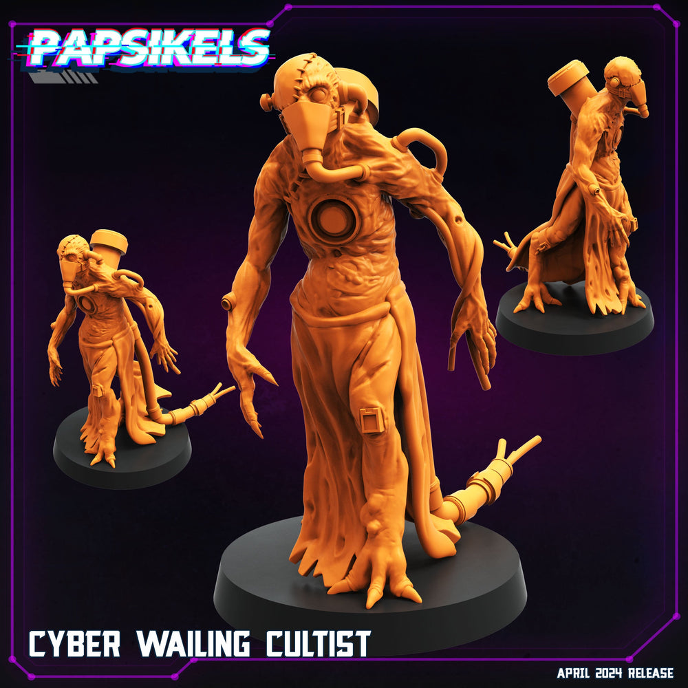 3D Printed Papsikels Cyber Wailing Cultist 28mm 32mm (Online Only)