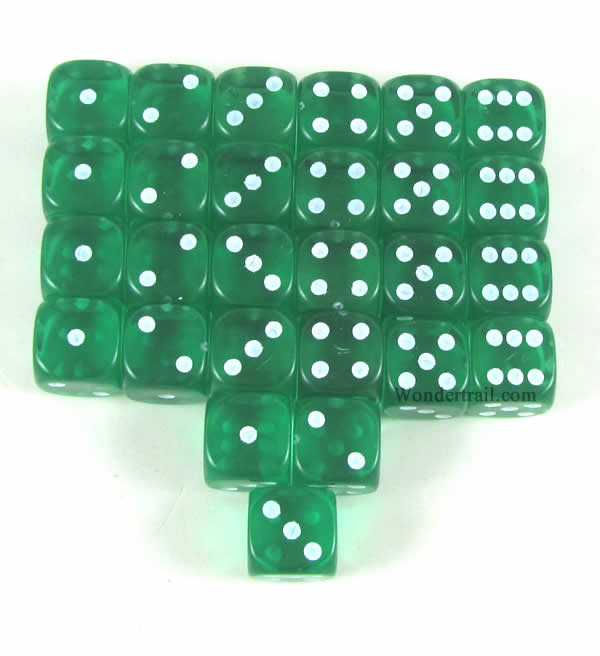 CYC07702 Teal Translucent 12mm d6 (Set of 27 Dice) Dice Set Crystal Caste (ONLINE ORDER ONLY)