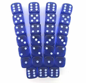 CYC07703 Blue Translucent 12mm d6 (Set of 27 Dice) Dice Set (ONLINE ORDER ONLY)