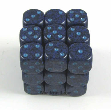 CYC07733 Blue Speckled 12mm D6 Dice Set (27) Crystal Caste (ONLINE ORDER ONLY)