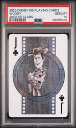 2023 DISNEY 100 PLAYING CARDS WOODY JACK OF CLUBS PSA 10 (Online Order Only)