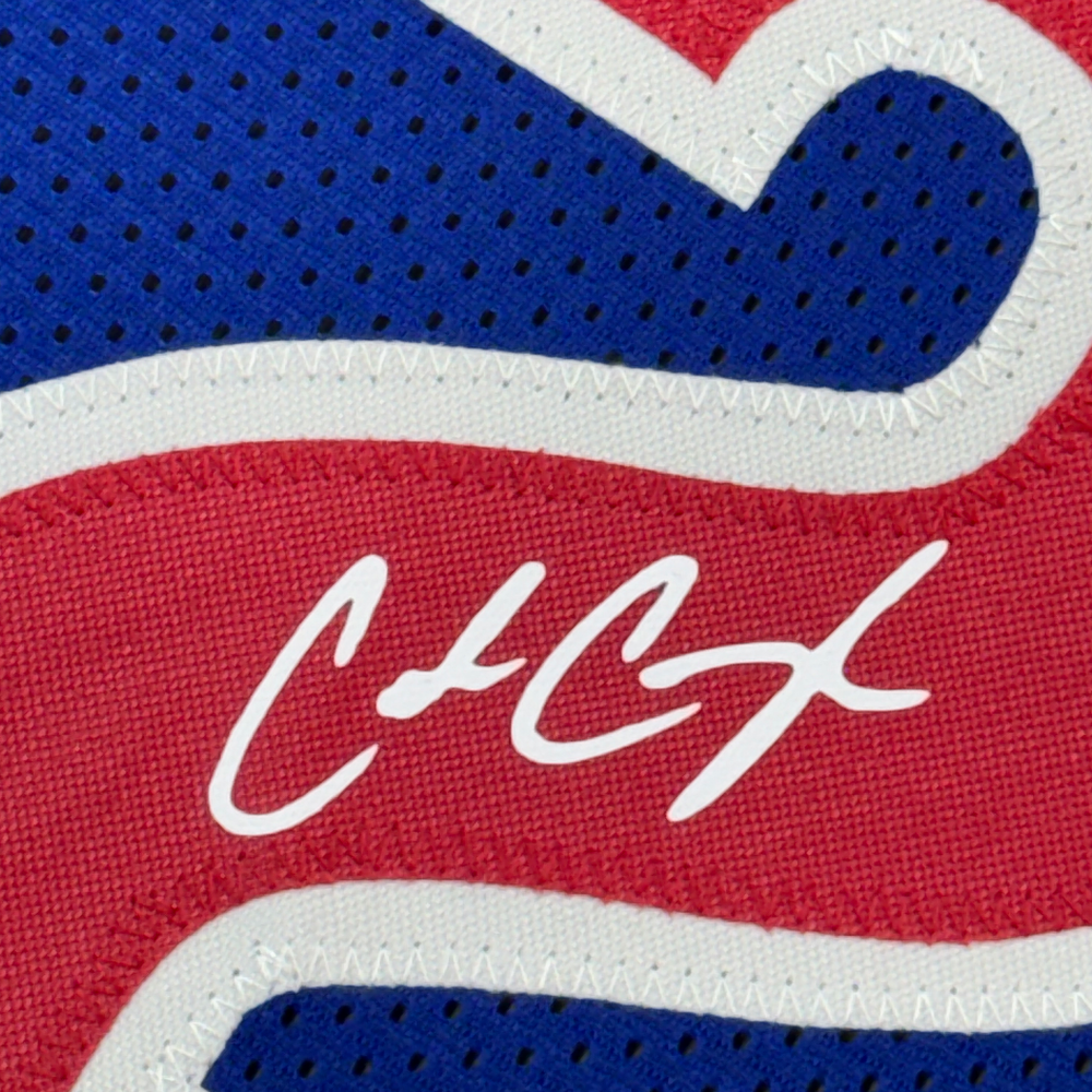 Framed Facsimile Autographed Cade Cunningham 35x39 Detroit Blue Reprint Laser Auto Basketball Jersey (ONLINE ORDER ONLY)