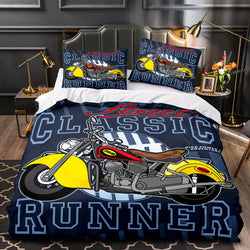 Caferacer Pattern Bedding Set Quilt Cover Without Filler (Online Order Only)
