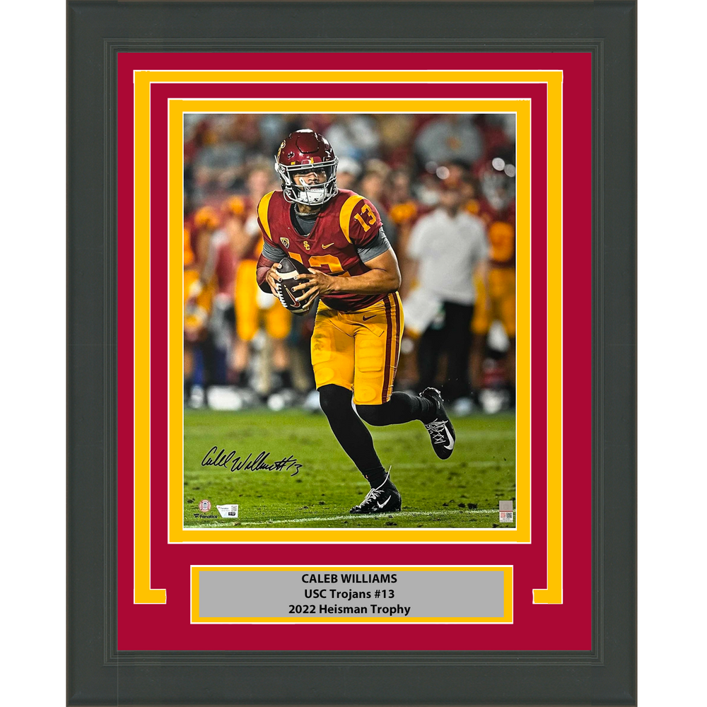 Framed Autographed/Signed Caleb Williams USC Trojans 16x20 College Football Photo Fanatics COA (ONLINE ORDER ONLY)