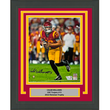 Framed Autographed/Signed Caleb Williams USC Trojans 8x10 College Football Photo Fanatics COA (ONLINE ORDER ONLY)