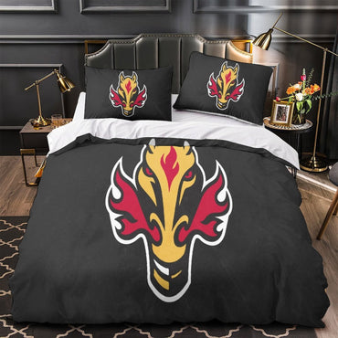 Calgary Flames Bedding Set Quilt Duvet Cover Without Filler (Online Order Only)