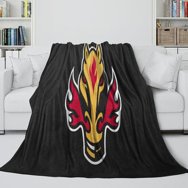 Calgary Flames Blanket Flannel Throw Kids Room Decoration (Online Order Only)