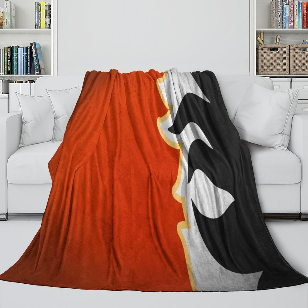 Calgary Flames Blanket Flannel Throw Kids Room Decoration (Online Order Only)