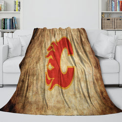 Calgary Flames Blanket Flannel Throw Kids Room Decoration (Online Order Only)