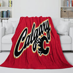 Calgary Flames Blanket Flannel Throw Kids Room Decoration (Online Order Only)