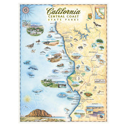 California Central Coast State Park 1000 Piece Jigsaw Puzzle Xplorer Maps (ONLINE ORDER ONLY)