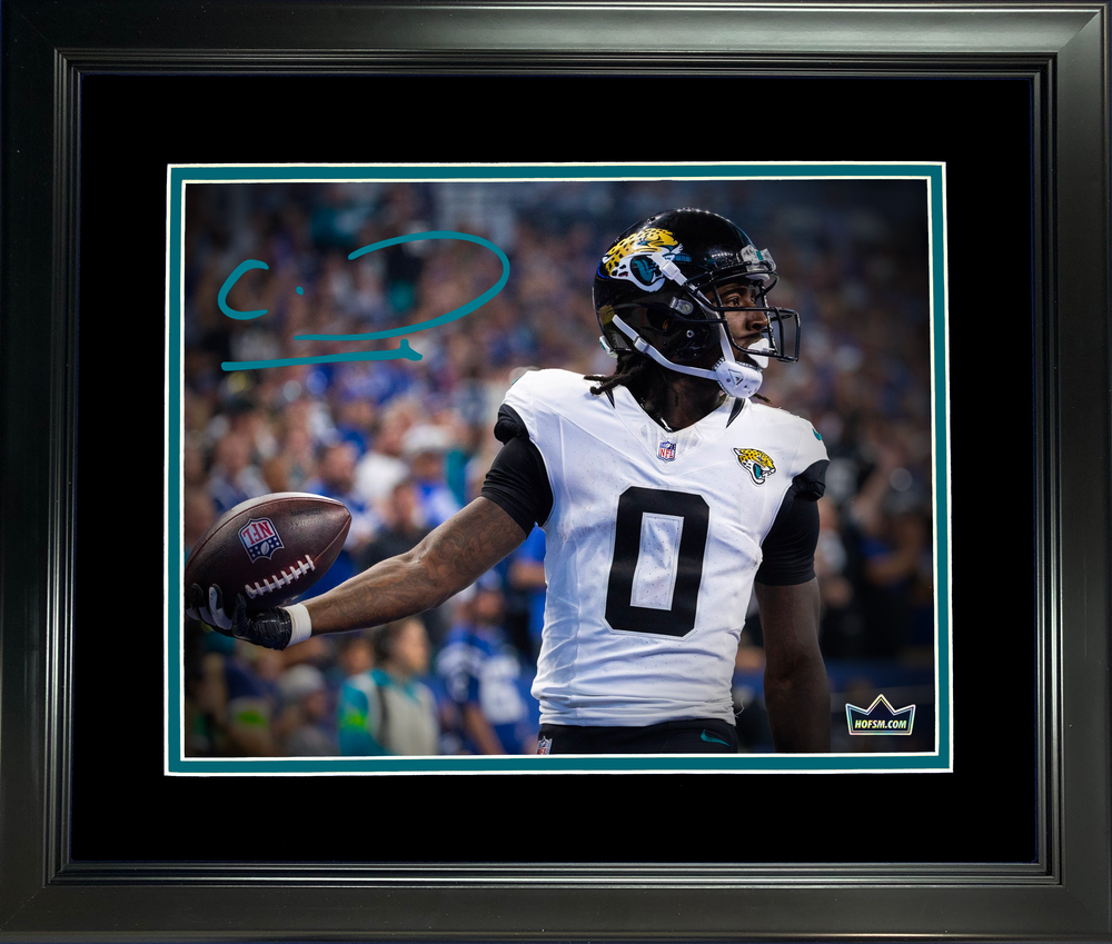 Framed Calvin Ridley Facsimile Laser Engraved Signature Auto Jacksonville Jaguars 11"x14" Football Photo HOFSM Holo (ONLINE ORDER ONLY)