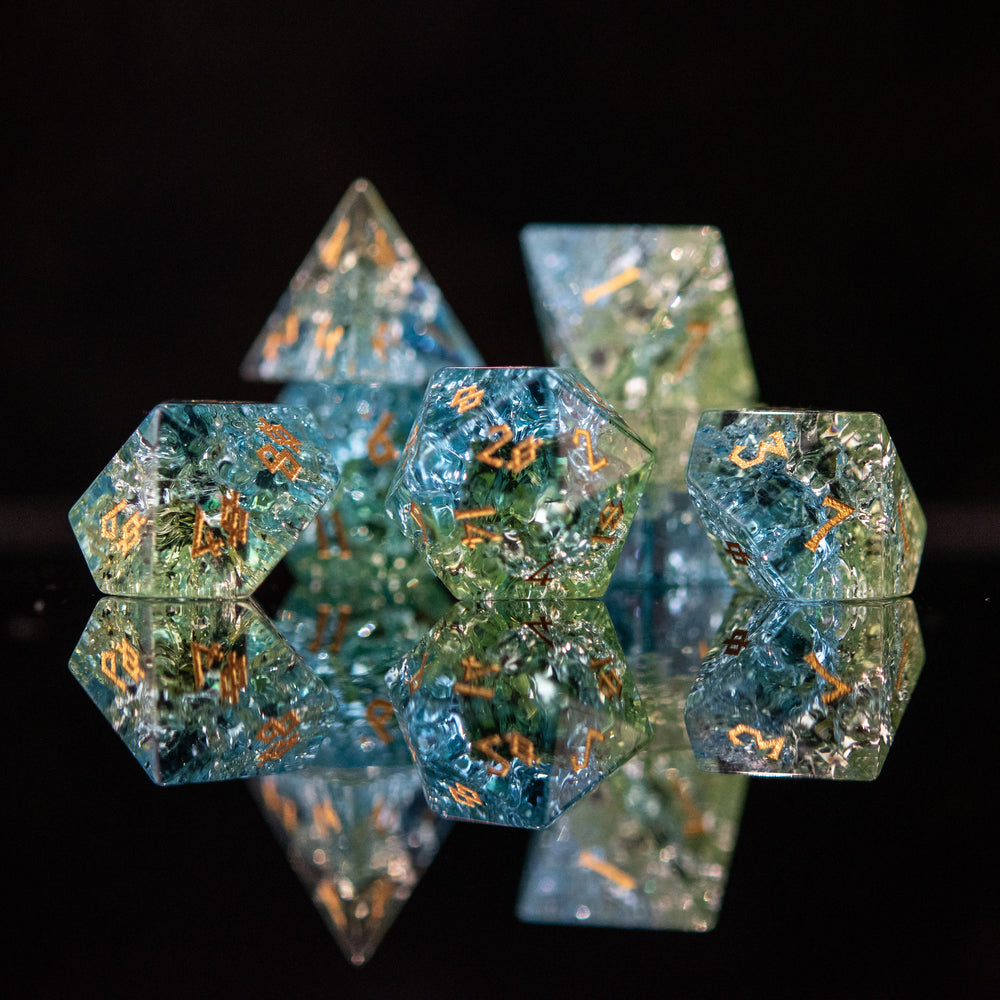 Pre-Order || Calypso Shattered Glass Dice Set