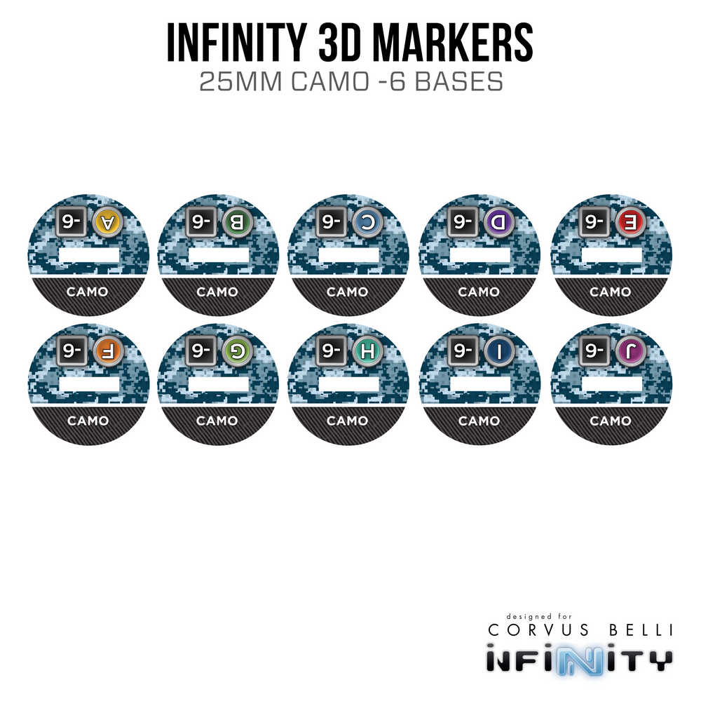 Infinity 3D Markers: Tuareg (25mm Camo -6)