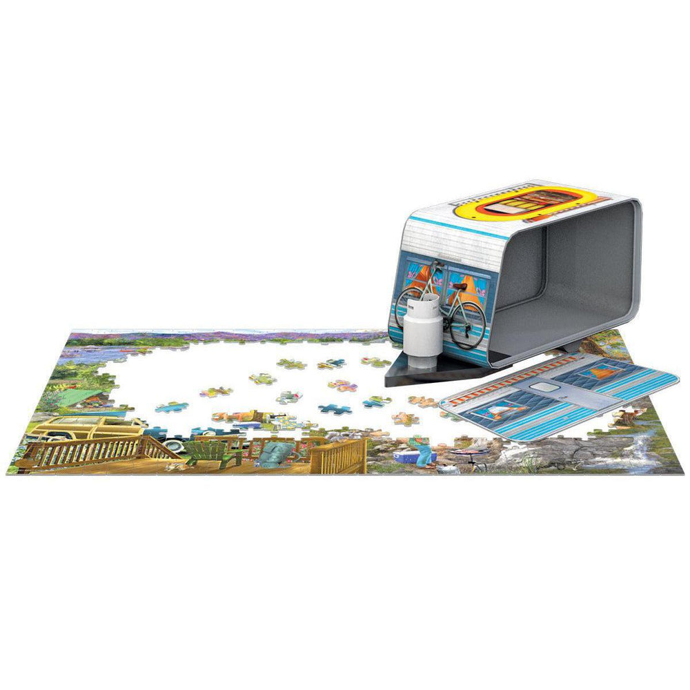 Camping Trailer 550 Piece Jigsaw Puzzle in Tin Eurographics (ONLINE ORDER ONLY)