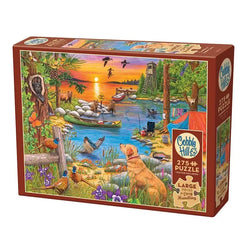 Camping at Sunset Cove 275 Large Piece Jigsaw Puzzle Cobble Hill