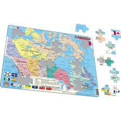 Canada Map 48 Piece Tray Jigsaw Puzzle Larsen
