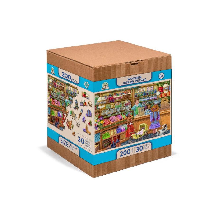 Candy Adventures 200 Piece Wood Jigsaw Puzzle Wooden City (ONLINE ORDER ONLY)