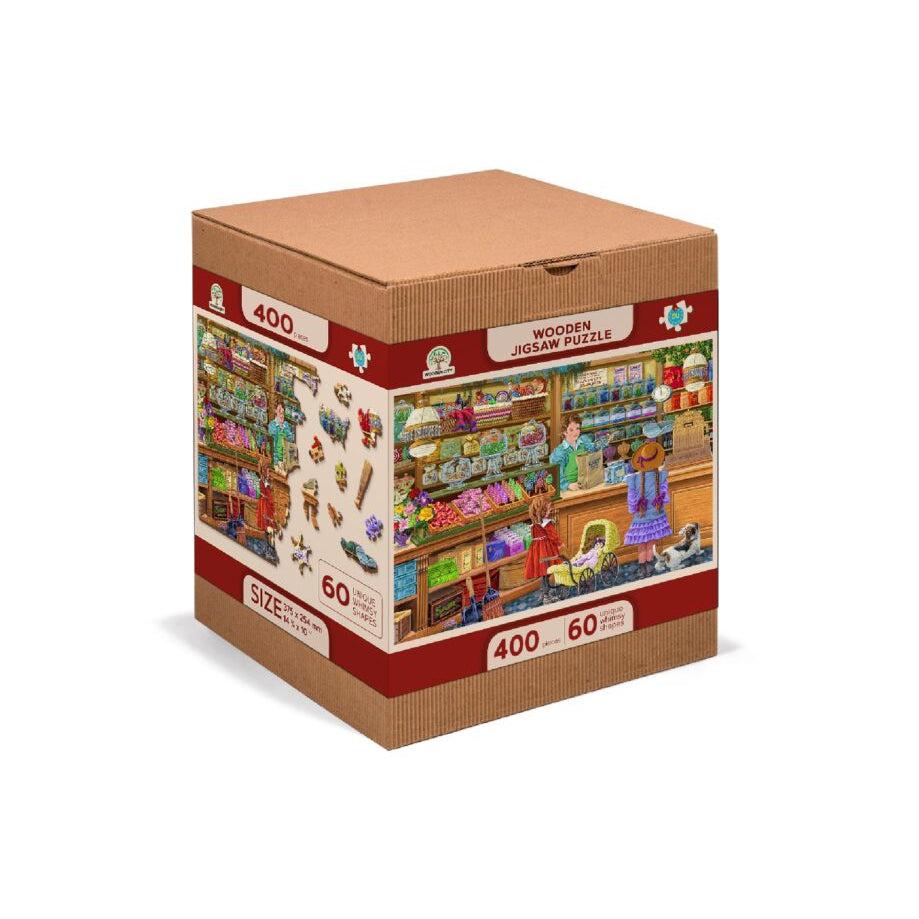 Candy Adventures 400 Piece Wood Jigsaw Puzzle Wooden City (ONLINE ORDER ONLY)