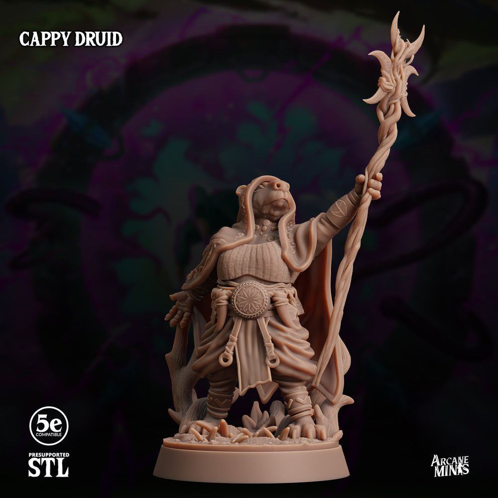 3D Printed Sordane Publishing Cappy Druid Moonsoon 28 32mm D&D (Online Only)