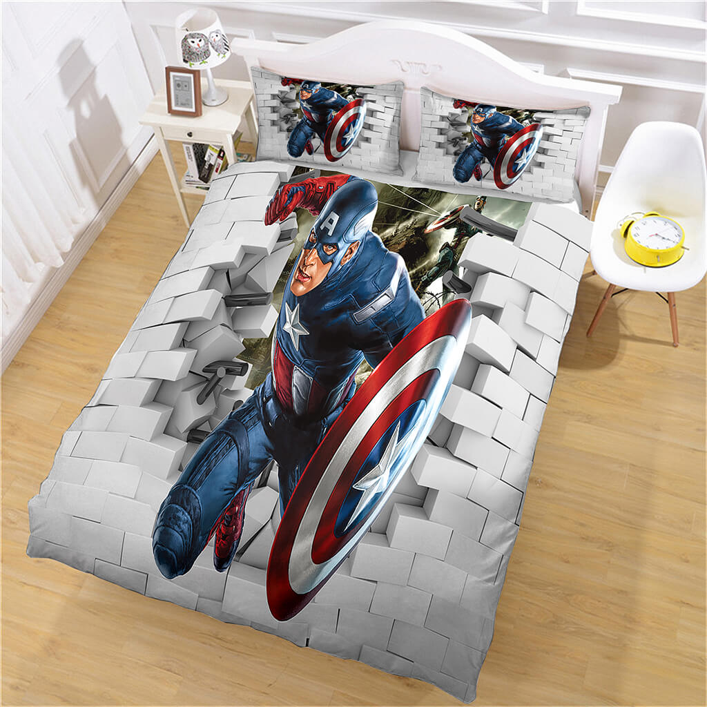 Captain America Bedding Set Quilt Cover Without Filler (Online Order Only)