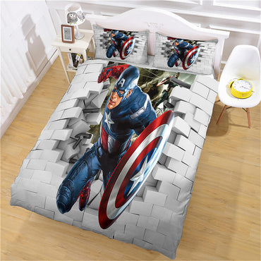 Captain America Bedding Set Quilt Cover Without Filler (Online Order Only)