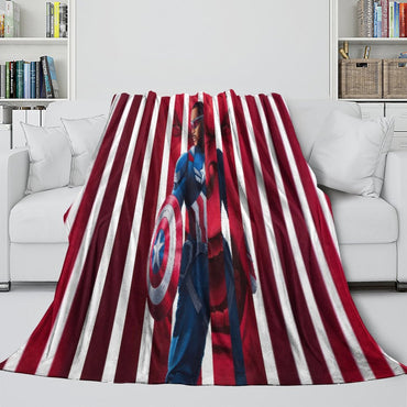 Captain America Brave New World Blanket Flannel Throw Room Decoration (Online Order Only)