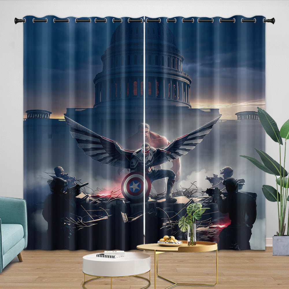 Captain America Brave New World Curtains Blackout Window Drapes (Online Order Only)